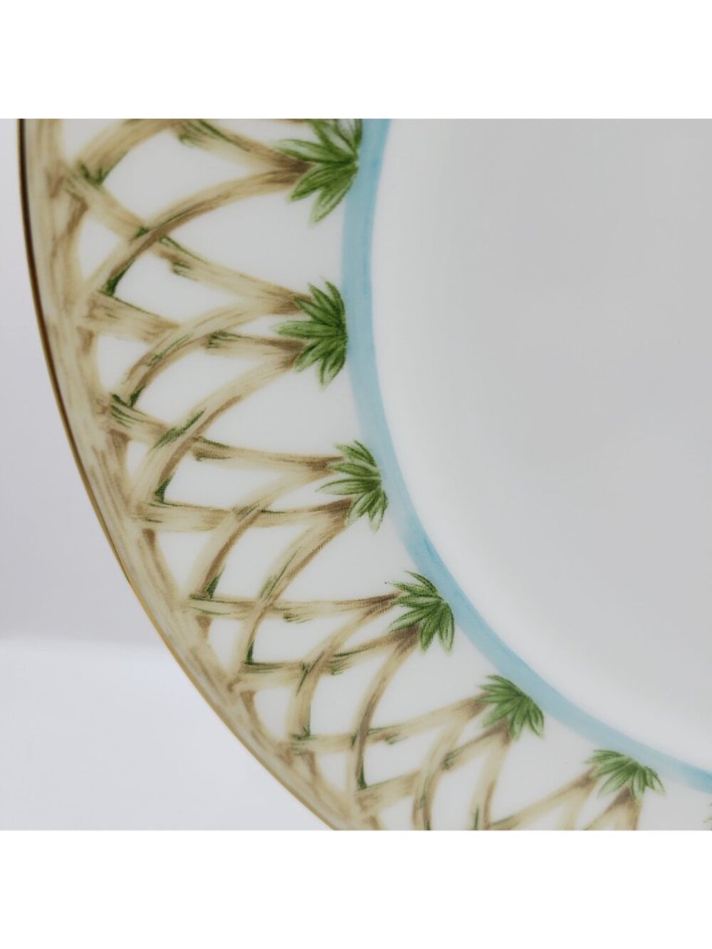 Lenox British Colonial Bamboo Luncheon Plate 9.25" Porcelain Palm Tree - Picture 4 of 7